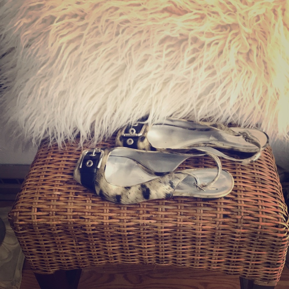 Jessica Simpson wedges. Leopard print.